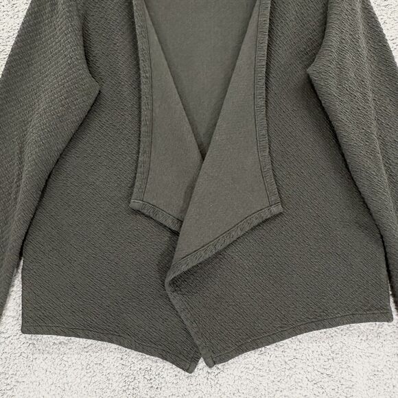 PureJill Open Cardigan Women XS Green Textured Stretch Long Sleeve F11 - Picture 5 of 12